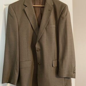 Men's Brown Checkered Blazer